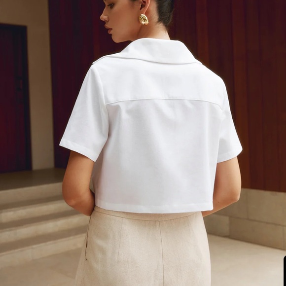 Commence Cropped Short Sleeve Shirt - Picture 5 of 10